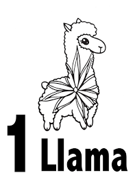 Number one coloring page | dibujos para colorear, libros … (dale watkins) you can also print each of the coloring pages together with the cover to create a coloring book. Llama Numbers 1 10 Free Printable Coloring Pages Preschool Kindergarten Stevie Doodles
