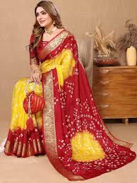 Buy Bandhanivilla Zari Art Silk Bandhani Saree - Sarees for Women 27749090  | Myntra