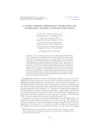 Pdf A Survey Reward Distribution Mechanisms And Withholding Attacks In Bitcoin Pool Mining