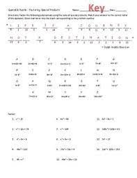 Quotation puzzle 4297 the jolly polygrapher. Factoring Special Products Quotable Worksheet By Kara S Math Corner