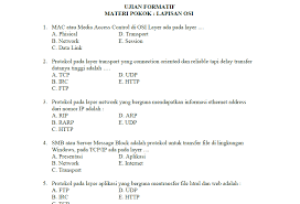 Contoh soal pilihan ganda dan jawaban kelas xi dan xii tkj. Kumpulan Soal Seputar Osi 7 Layer Mymastah
