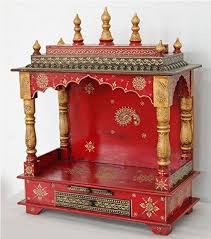 Handpainted Wooden Home Temple Rajasthani Art Temple Design For Home Wooden Temple For Home Home Temple
