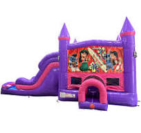Lilo and Stitch Dream Double lane wet/dry slide with bouncer ...