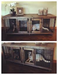 Large Kennel Idea If I D Ever Use One Dog Crate Furniture Dog Rooms Dog House Diy