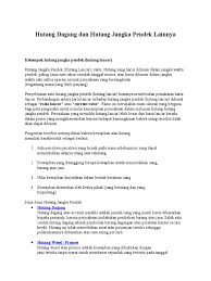 Contoh soal utang jangka pendek. Contoh Perjanjian Surat Utang Wesel Nusagates