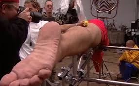 In the spongebob squarepants movie, he plays a parody of his own character in baywatch, as he appears in his classic red swimming trunks. Disturbing Proof That The Spongebob Squarepants Movie Was Seriously Messed Up