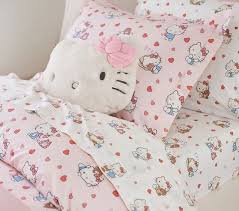 Awesome hello kitty comforter queen image uploaded by admin at september 26, 2014. Hello Kitty Organic Sheet Set Pillowcases Pottery Barn Kids