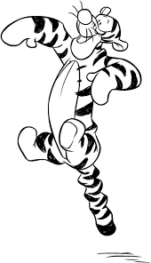 Tigger coloring pages (5) printable coloring pages of disney's tigger wearing a bowtie, greeting a snail, plucking flower petals, etc. Tigger Jumps With His Tail Coloring Page Coloring Sun Disney Coloring Pages Coloring Pages Tigger Drawing