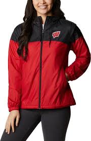 Columbia Women S Wisconsin Badgers Red Black Flash Forward Lined Jacket Dick S Sporting Goods