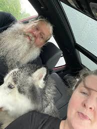 Today Randy Topp had an animal filled day! He helped comfort Kiki for her  vet visit,