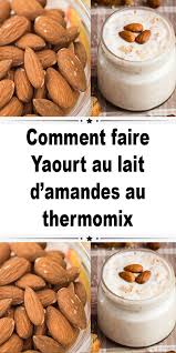Comment Faire Yaourt Au Lait D Amandes Au Thermomix Lait D Amande Yaourt Au Lait D Amande Recette Yaourt Maison