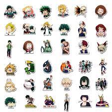 10 30 50 100pcs my hero academia stickers anime kpop manga cute car sticker for kids toys laptop notebook korean graffiti stiker assorted stickers aliexpress