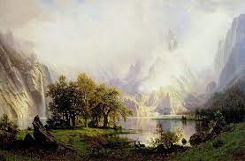 Rocky Mountain Landscape Painting By Albert Bierstadt