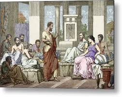 The seven sages of antiquity in 6th century bc greece were thales were miletus, chilon of sparta, solon of athens, pittacus of mytilene, bias of priene, cleoboulos of rhodes and periander of corinth. The Seven Sages Of Greece 7th Century Bc Metal Print By Sheila Terry