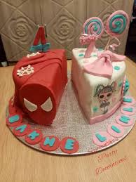 This year, i bought the birthday cake at walmart as i usually do. Half And Half Cake Samantha S Party Decorations Facebook