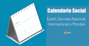 Jan 14, 2020 · 8 giugno | giornata mondiale degli oceani (a/res/63/111) 12 giugno | giornata mondiale contro il lavoro minorile. Calendario Social Media Manager 2021 Giornate Nazionali Internazionali E Mondiali Spidwit Blog