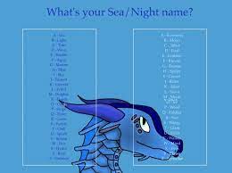 What S Your Sea Night Name By Crystalwarder On Deviantart Wings Of Fire Quiz Wings Of Fire Dragons Wings Of Fire