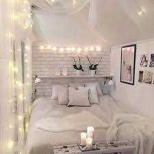 Cozy small bedroom ideas to make bedroom look bigger. Diy Valentine 39 S Day White Bedroom Decorating Candles Fairy Lights Small Bedroom Bedroom Decor Small Bedroom Designs
