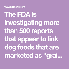 For The First Time The Fda Names 16 Brands Of Dog Food Linked To Canine Heart Disease Dog Food Recipes Free Dog Food Grain Free Diet