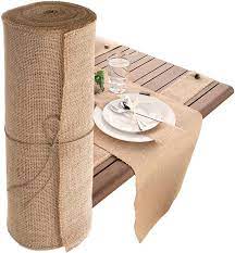 Table runner, coffee table runner, ivory & dark blue striped runner, rustic table runner, modern table runner. Amazon Com Designer Burlap Table Runner For Farmhouse Style Dining Room Woven Jute Fabric Placemats Or Centerpieces Rustic Home Decor For Coffee Tea Outdoor Tables Long Roll 14 Inches