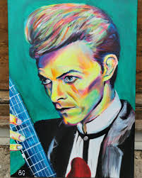 Just like that blue bird Oh I'll be free ' From the song Lazarus by David  Bowie which he wrote in the year before his passing. Egg tempera