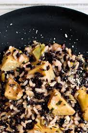 Black Rice And Arborio Risotto With Artichokes Recipe Recipe Artichoke Recipes Risotto Recipes