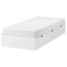 Nordli Sangstomme Med Forvaring Vit 90x200 Cm Ikea Bedden Opslag Bedkader Bed Met Lade