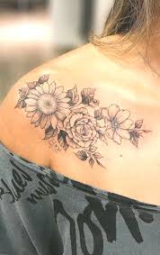 Vintage Traditional Floral Flower Sunflower Shoulder Tattoo Ideas For Women Ww Floral Shoulder Tattoo Sunflower Tattoo Shoulder Vintage Floral Tattoos