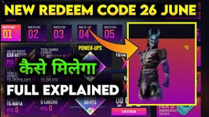 You will here get the latest working free fire redeem codes for today. Free Fire Power Up Redemption Redeem Code 26 June Free Fire Pro League Dream Team Redeem Code Today Youtube