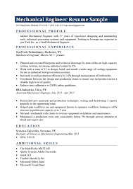 Resumes play a major role in your ability to get a new job. Mechanical Engineer Resume Sample Writing Tips Resume Genius