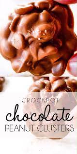 Crockpot Chocolate Peanut Clusters Video Christmas Food Food Videos Desserts Chocolate Peanut Clusters
