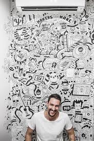 Bedroom Black And White Graffiti Wall Art Mural Art For Startae Mural Art Interior Mural Wall Art Wall Drawing