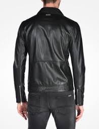 Faux leather jacket with logo. Armani Exchange Leather Moto Jacket Leather For Men A X Online Store