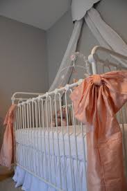 Available in a classic silver & light gold finish. Jaycie S Girly Peach Gray And White Nursery Project Nursery
