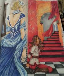 Red Queen Coloring Book Rainha Vermelha Garotas Vermelho
