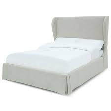 Not available for pickup and same day delivery. Juliette Hera California King Upholstered Skirted Panel Bed In Oatmeal Sadler S Home Furnishings Upholstered Beds
