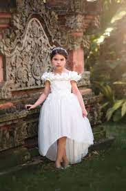 Belle Gown White Wedding Dresses For Girls Toddler Wedding Dress Flower Girl Dresses
