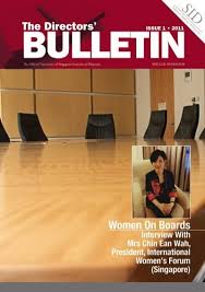 He became a member of the group's main board of directors in london and head of its asian operations, serving on all the group's boards across the region from japan to australia. Women On Boards Singapore Institute Of Directors