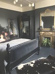 Stunning Victorian Gothic Glam Bedroom With A Gold Fireplace And Dark Delicious Walls Luxurious Bedrooms Eclectic Bedroom Glam Bedroom