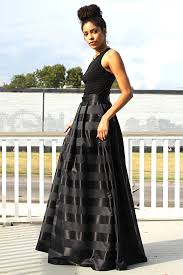 Anya Black Stripe Formal Maxi Skirt W Pockets Dimiloc Cocktail Wear Maxi Skirt Maxi Dress
