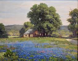 .bluebonnet paintings texas hill country scene by one of the most famous texas painters of all porfirio salinas paintings were collected by and hung in the white house when lbj became progress by the director of the san antonio art school, jose arpa, as well as landscape painter, robert wood. Robert Wood G Day Bluebonnets 1884 Texas Art Vintage Texas Paintings