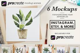 6 Procreate Artwork Mockups 248028 Mockups Design Bundles Free Packaging Mockup Design Mockup Free Free Psd Mockups Templates