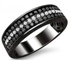 Men S Black Gold Black Diamond Wedding Band From Front Jewelers Black Diamond Wedding Bands Black Diamond Wedding Rings Mens Wedding Rings Black