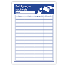 Nutze für deinen reinigungsplan in der küche eine. Reinigungsnachweis Doppelseitig Karton 210 X 297 Mm Beim B2b Experten Kaufen