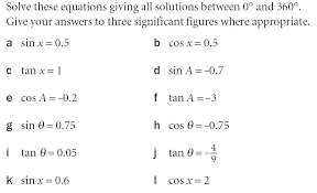 Free trigonometry questions with answers. C2 Solving Trigonometric Equations Maths Teaching