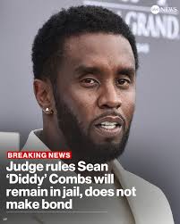 BREAKING: A judge has denied bail, ruling that Sean "Diddy" Combs will  remain in custody after being acquitted of the most serious charges in his  trial, but being found guilty