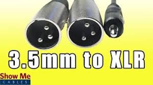 The xlr connector is a type of electrical connector primarily found on professional audio, video, and stage lighting equipment. 3 5mm Stereo Male To Dual Xlr Male Easily Connect Audio Equipment To A Mixer 27 140 012 Youtube