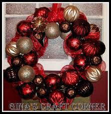 How To Make A Christmas Ball Wreath W A Coat Hanger Gina S Craft Corner Christmasdecor Christmas Ornament Wreath Christmas Wreaths Diy Diy Christmas Ball