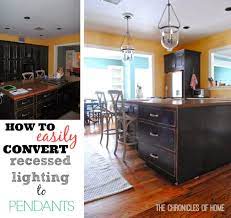 A recessed light bulb lies flush with the ceiling or other surface, making it nearly impossible to grab and unscrew it by hand. Tutorial How To Convert Recessed Lights To Pendants The Chronicles Of Home