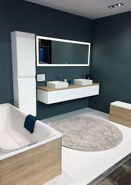 Salle De Bain Blanc Et Bleu Canard Salle De Bain Blanche Double Vasque Salle De Bain Meuble Salle De Bain